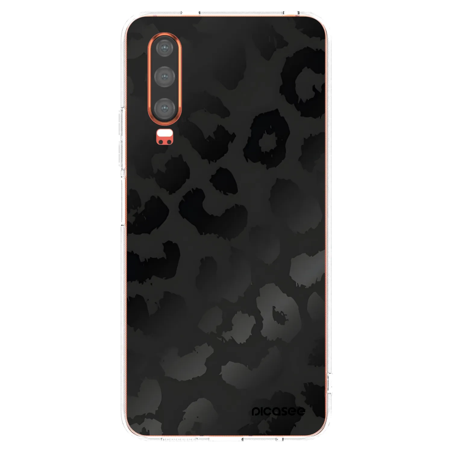 Picasee διαφανής θήκη σιλικόνης Huawei P30 - Midnight Leopard