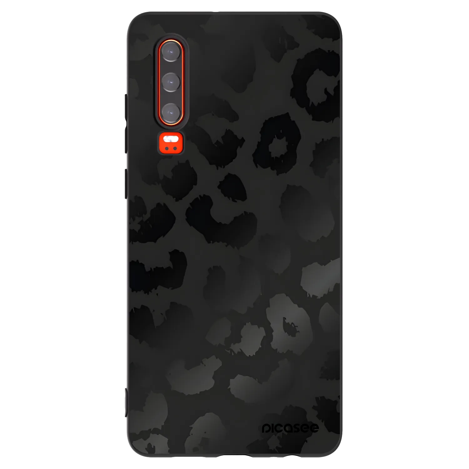 Picasee Μαύρη θήκη σιλικόνης για Huawei P30 - Midnight Leopard