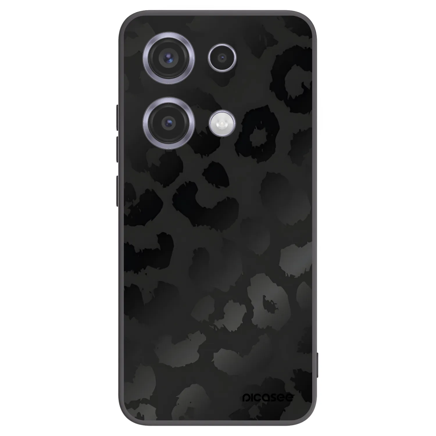 Picasee Μαύρη θήκη σιλικόνης για Xiaomi Redmi Note 14S - Midnight Leopard