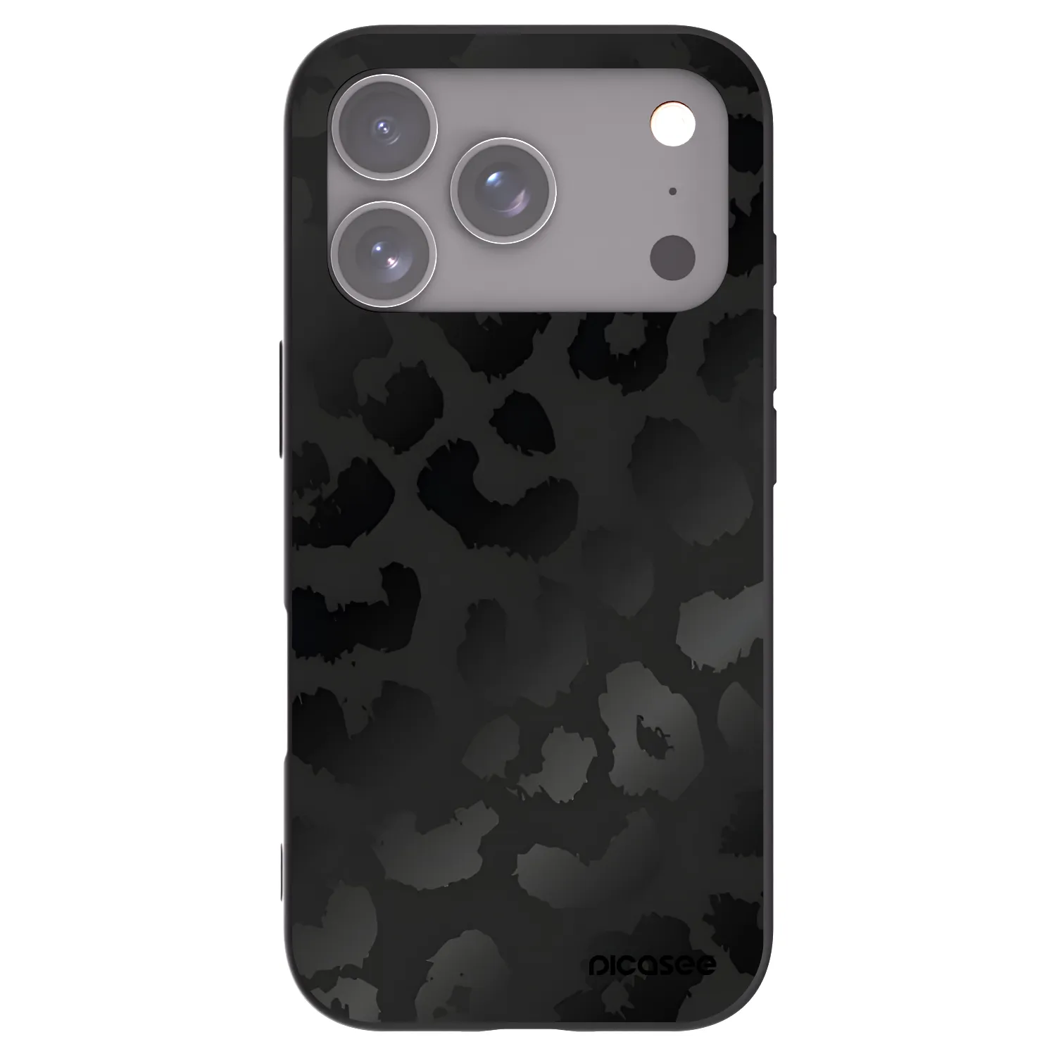 Picasee Μαύρη θήκη σιλικόνης για Apple iPhone 17 Pro - Midnight Leopard