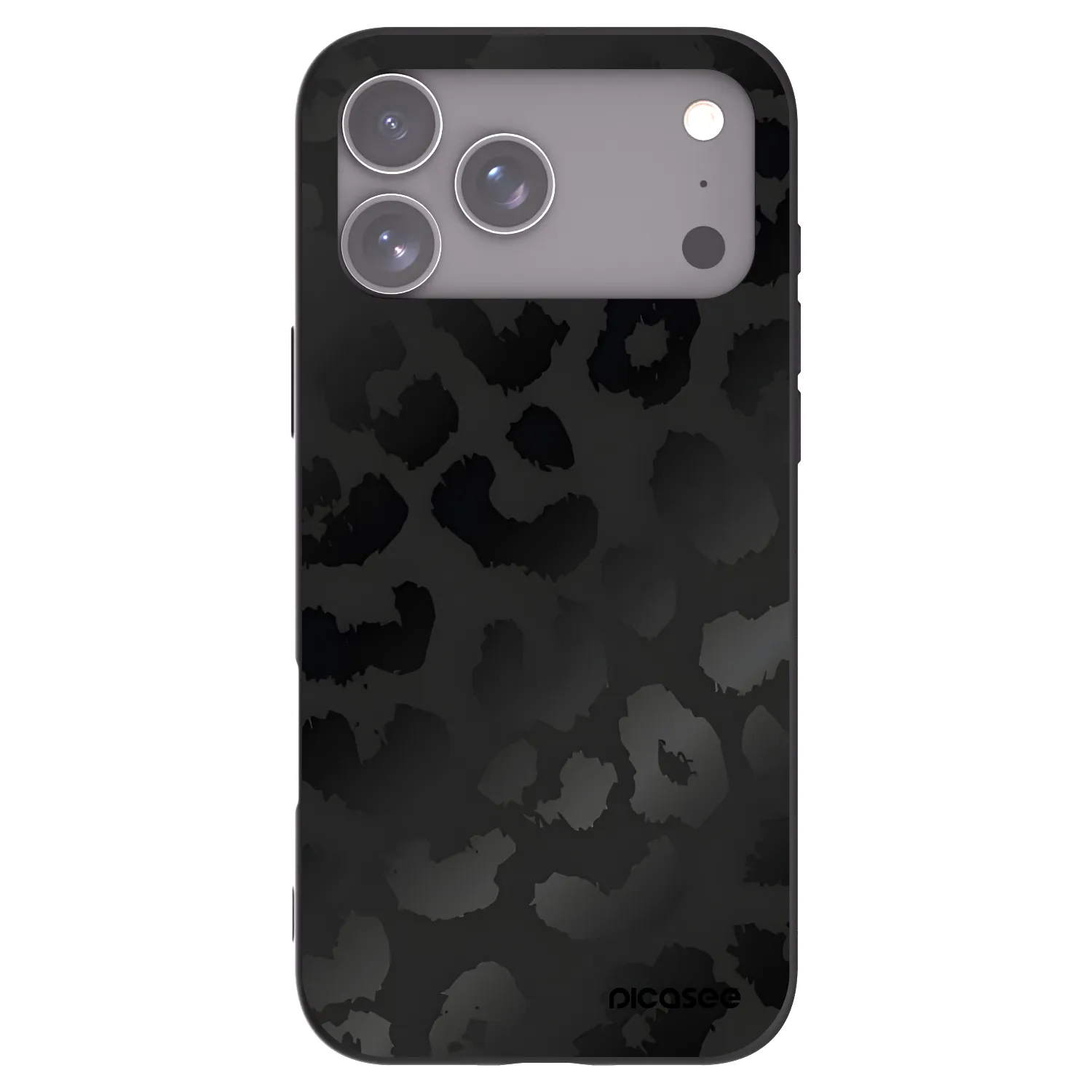 Picasee Μαύρη θήκη σιλικόνης για Apple iPhone 17 Pro Max - Midnight Leopard