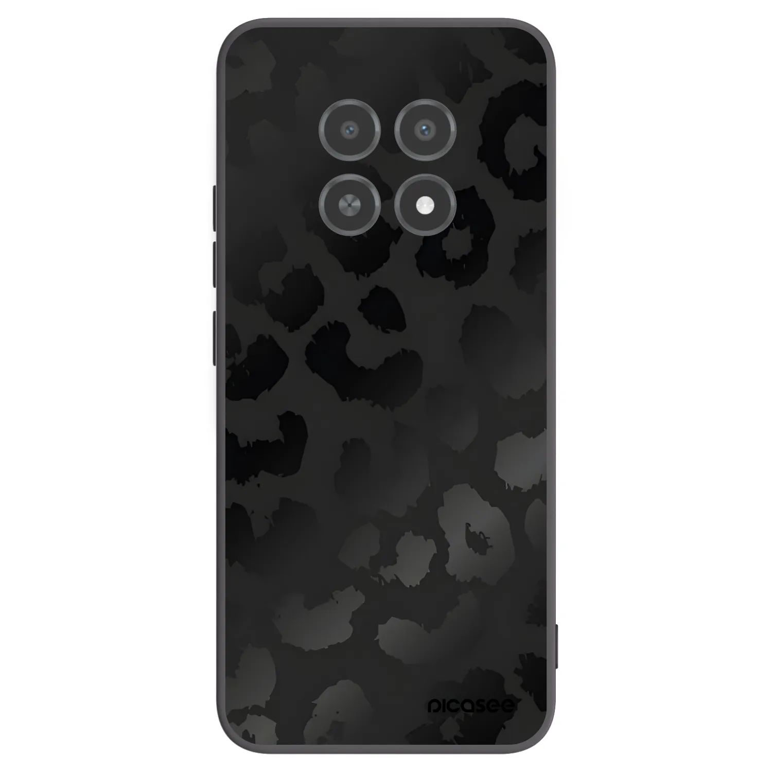 Picasee Μαύρη θήκη σιλικόνης για Realme 12X - Midnight Leopard