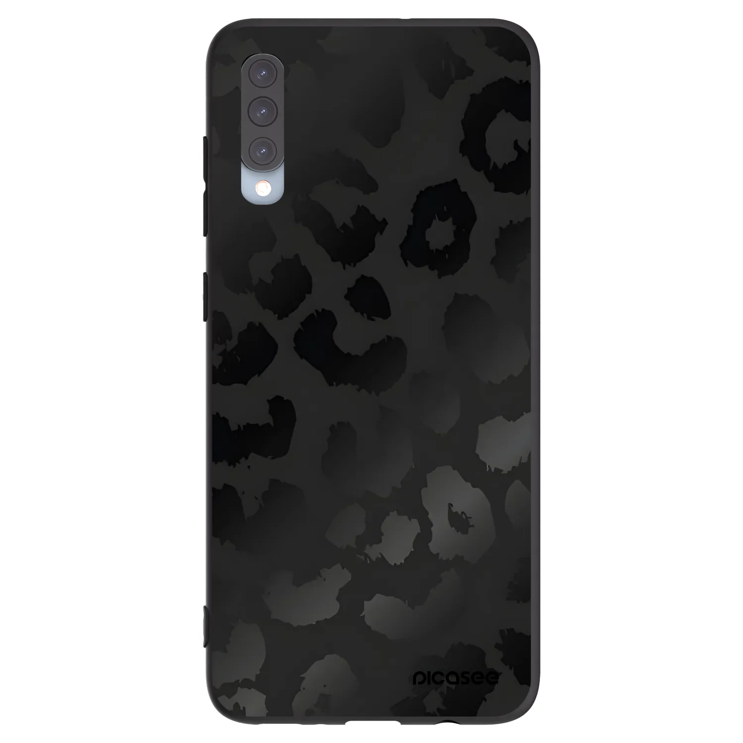 Picasee Μαύρη θήκη σιλικόνης για Samsung Galaxy A70 A705F - Midnight Leopard