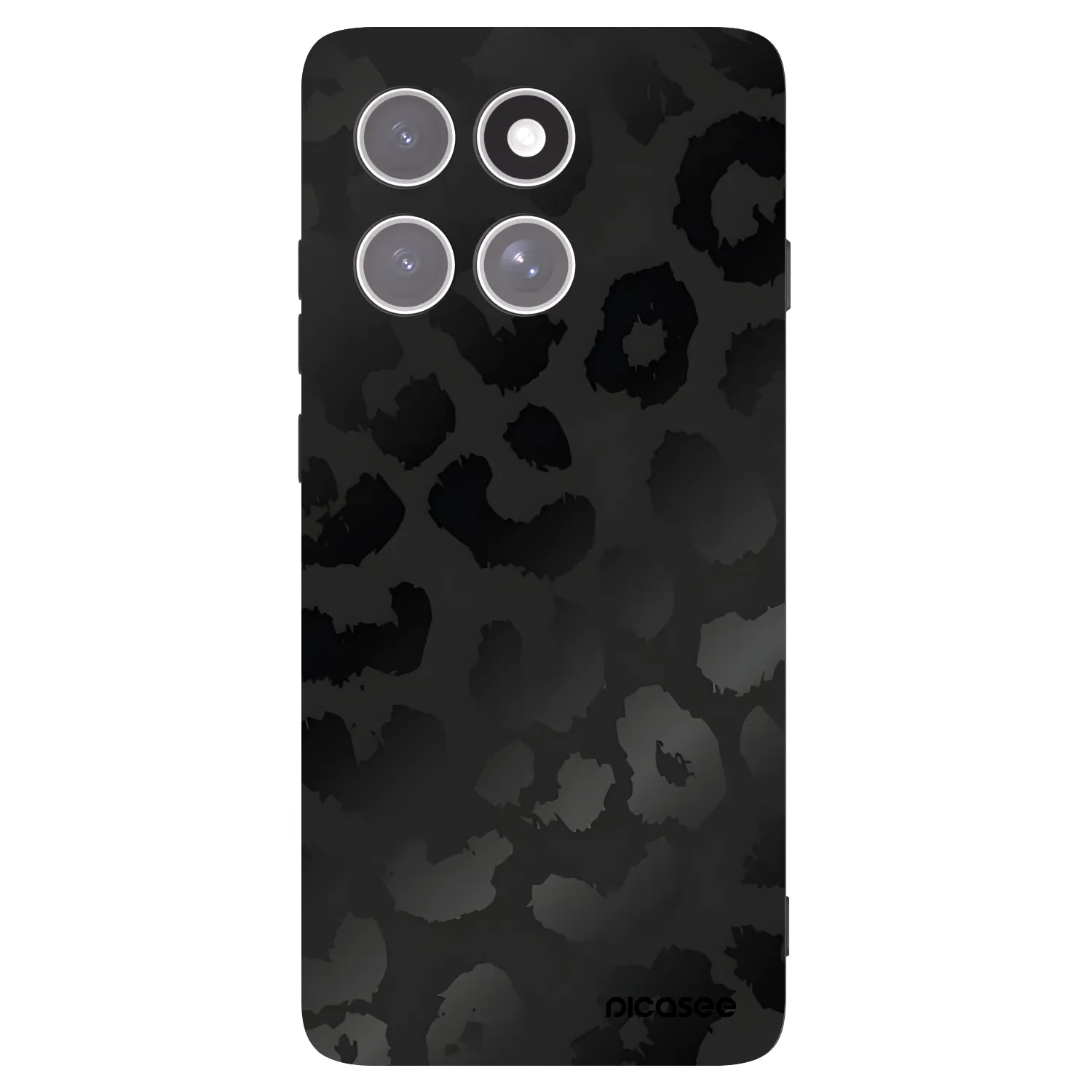 Picasee Μαύρη θήκη σιλικόνης για Motorola Edge 60 Pro - Midnight Leopard