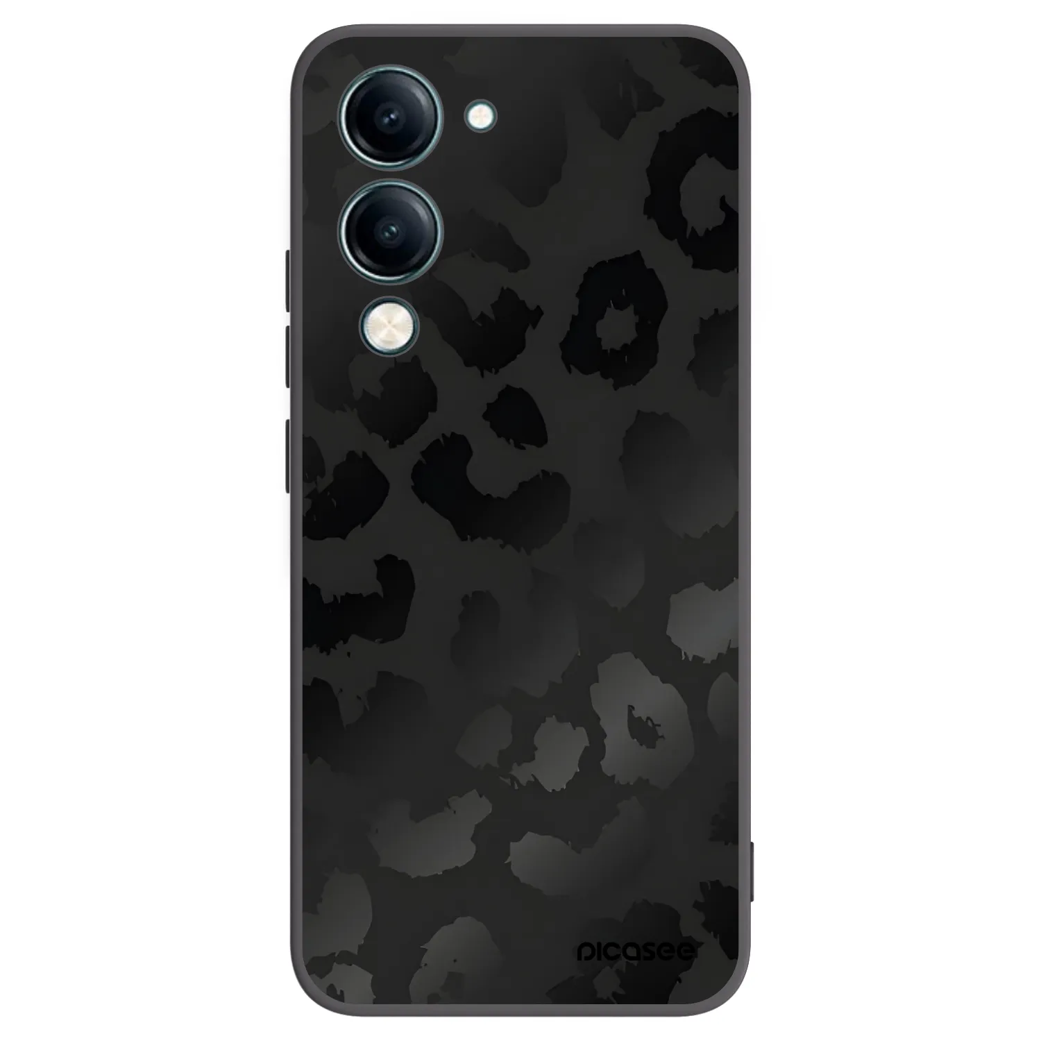 Picasee Μαύρη θήκη σιλικόνης για Vivo Y29s 5G - Midnight Leopard