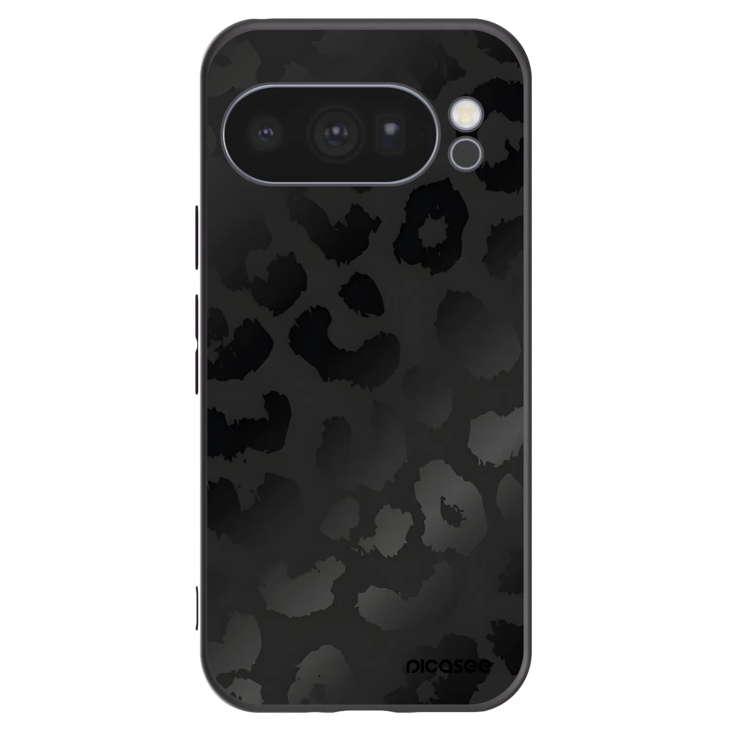 Picasee Μαύρη θήκη σιλικόνης για Google Pixel 10 Pro - Midnight Leopard