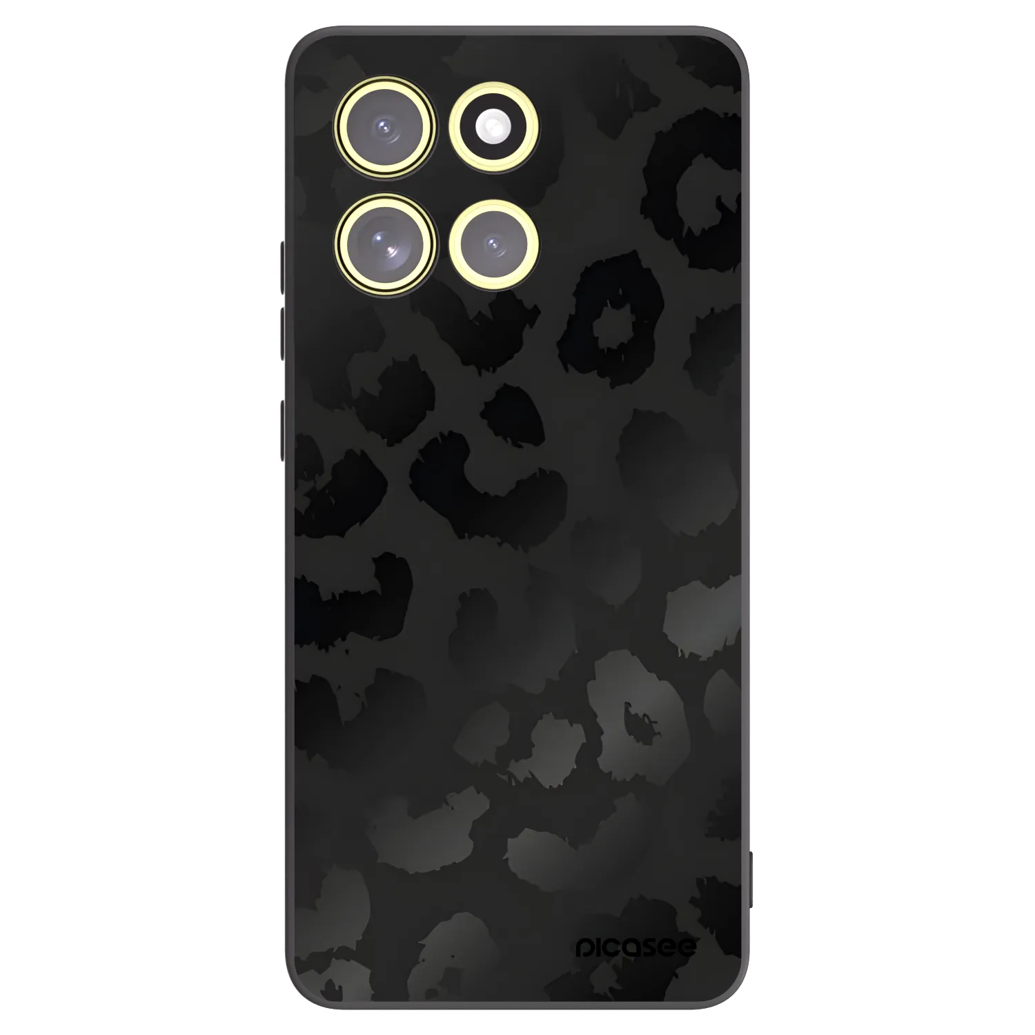 Picasee Μαύρη θήκη σιλικόνης για Motorola Moto G86 Power 5G - Midnight Leopard