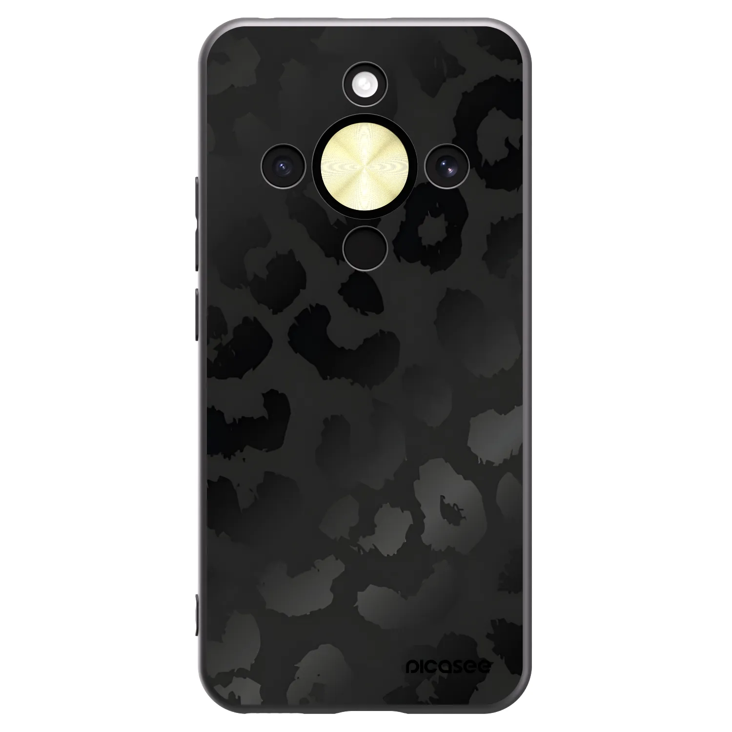 Picasee Μαύρη θήκη σιλικόνης για Honor Magic8 Lite 5G - Midnight Leopard