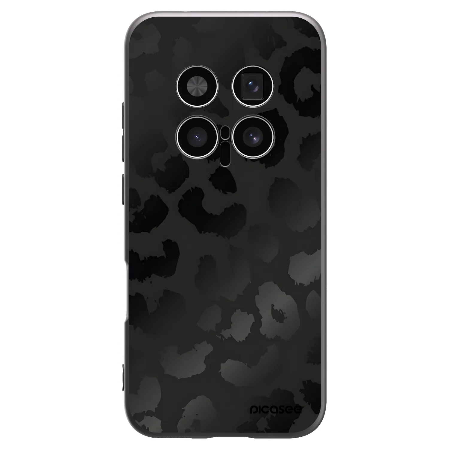 Picasee Μαύρη θήκη σιλικόνης για Honor Magic8 Pro 5G - Midnight Leopard