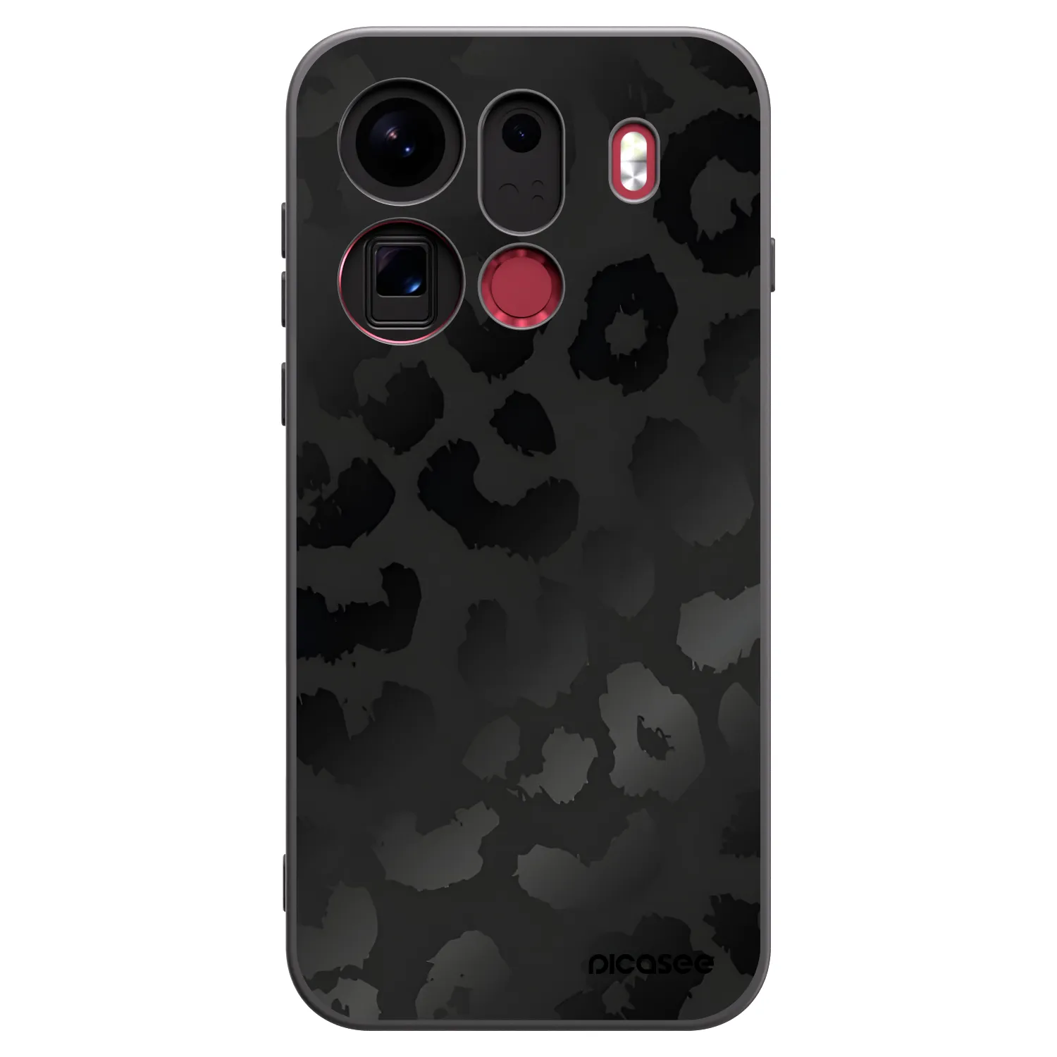 Picasee Μαύρη θήκη σιλικόνης για OPPO Find X9 Pro - Midnight Leopard