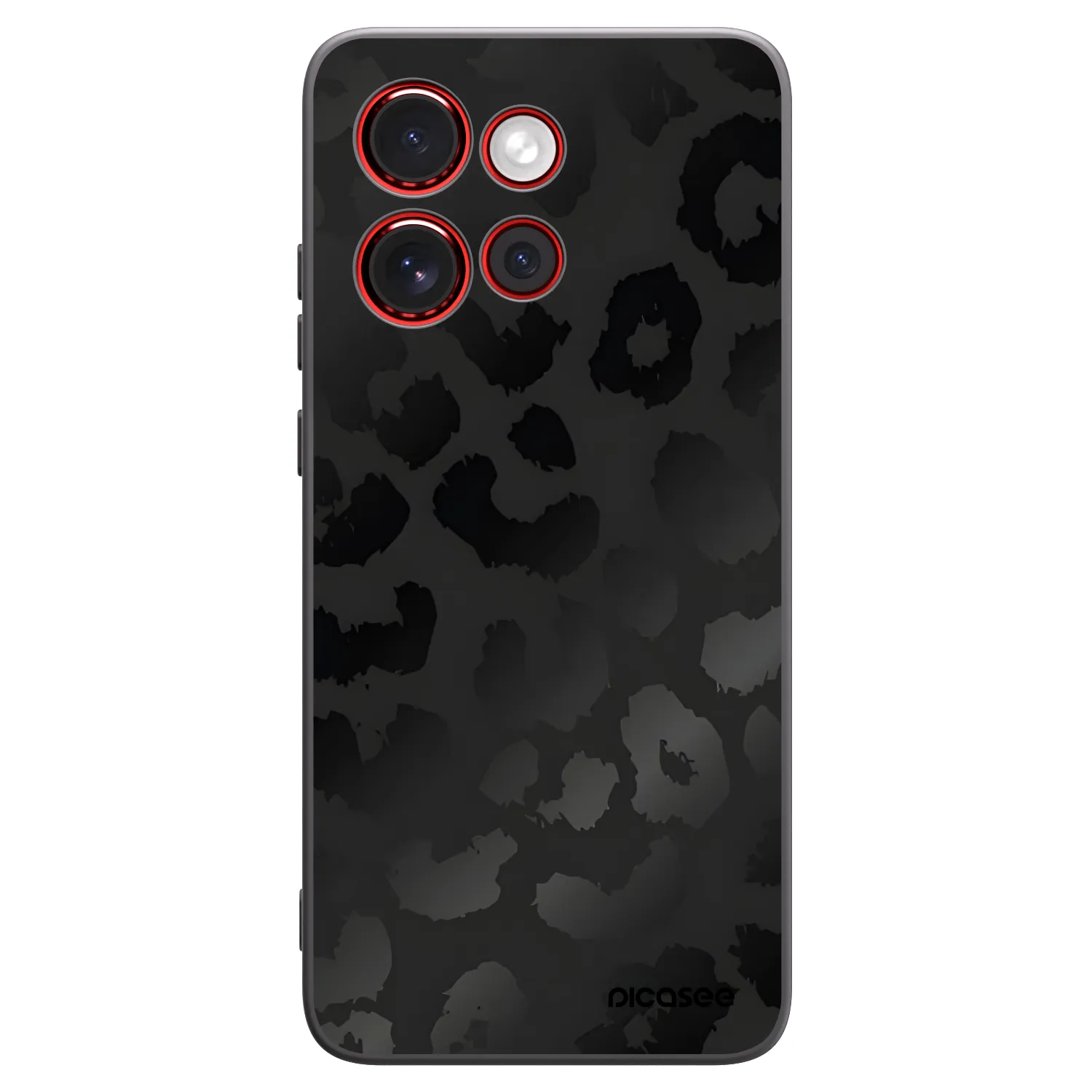 Picasee Μαύρη θήκη σιλικόνης για Motorola Edge 60 Neo 5G - Midnight Leopard