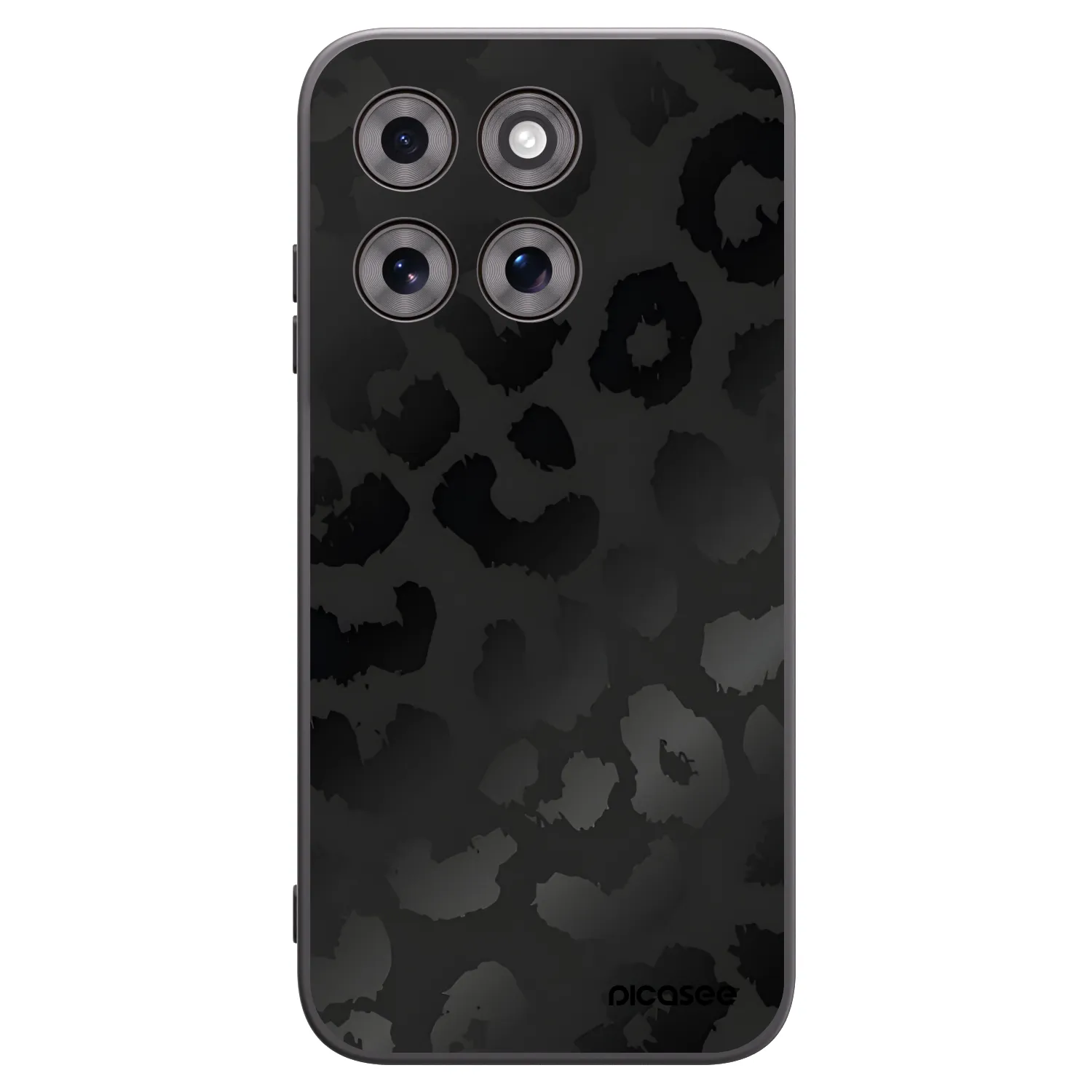 Picasee Μαύρη θήκη σιλικόνης για Motorola Moto G77 - Midnight Leopard