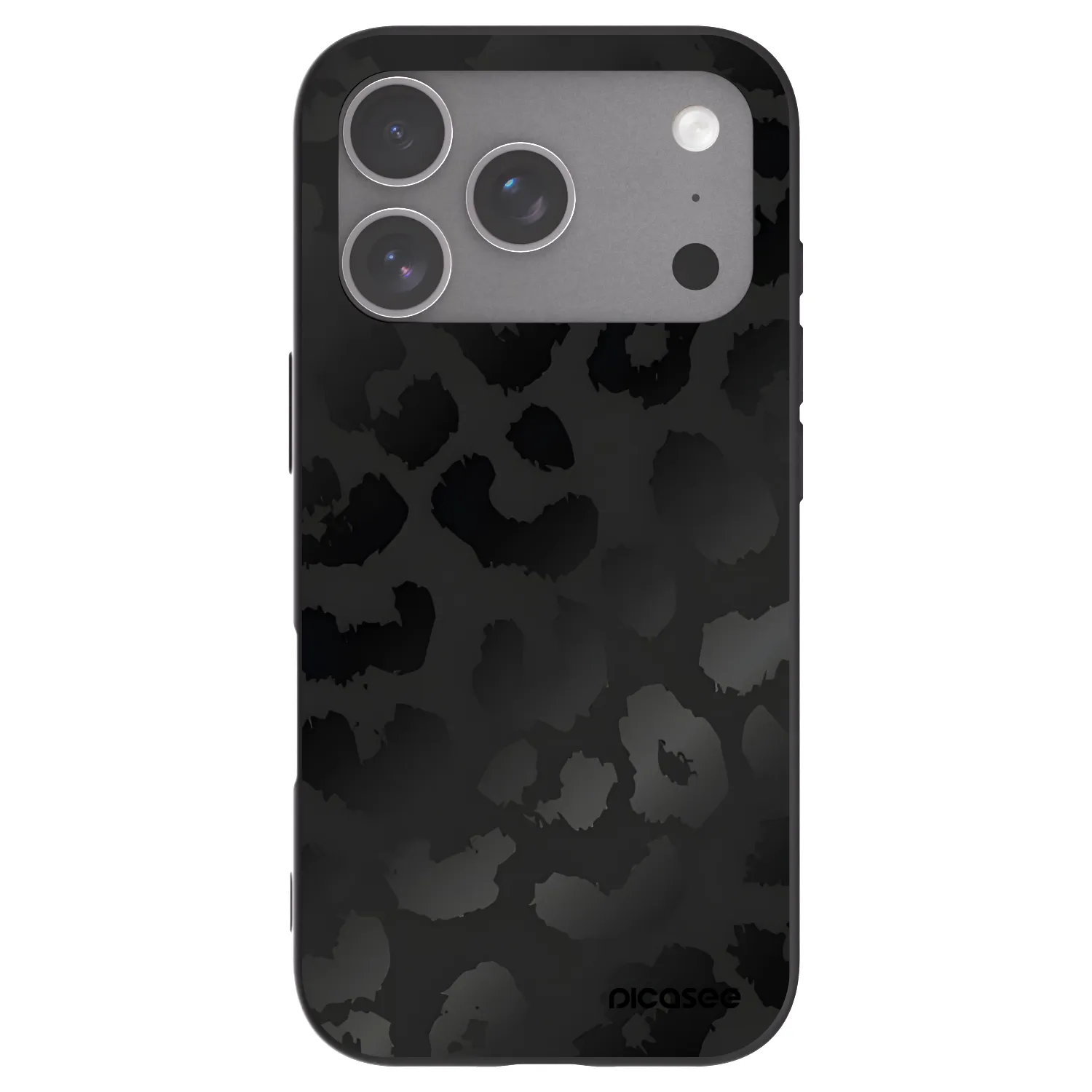 Picasee Μαύρη θήκη σιλικόνης για Apple iPhone 18 Pro - Midnight Leopard