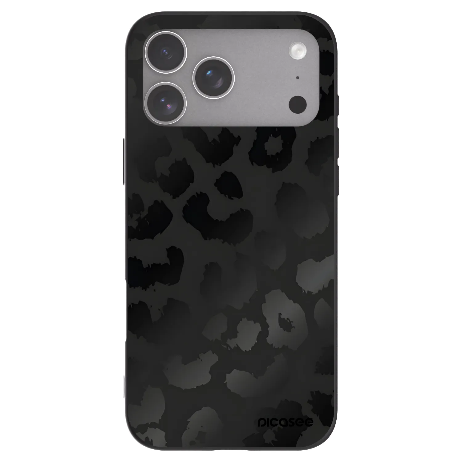 Picasee Μαύρη θήκη σιλικόνης για Apple iPhone 18 Pro Max - Midnight Leopard