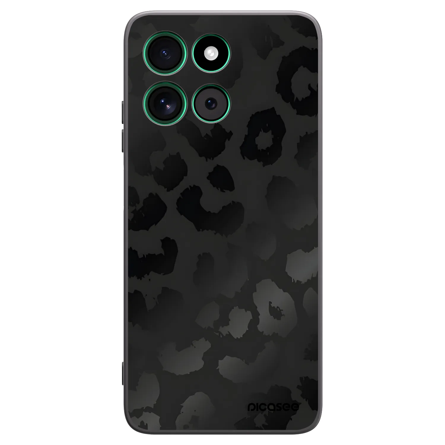 Picasee Μαύρη θήκη σιλικόνης για Motorola Moto G57 Power - Midnight Leopard
