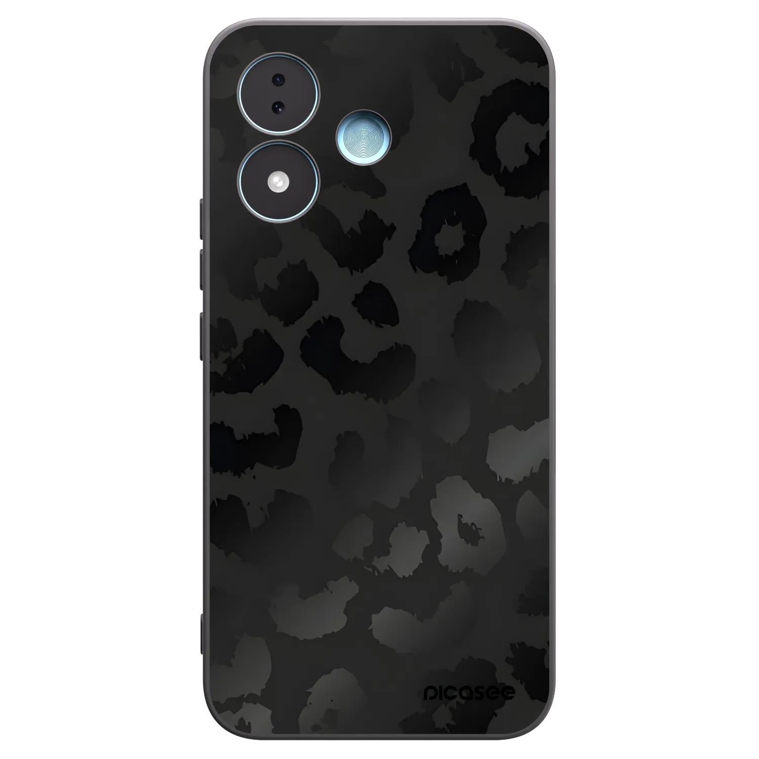 Picasee Μαύρη θήκη σιλικόνης για Xiaomi Redmi Note 17 5G - Midnight Leopard