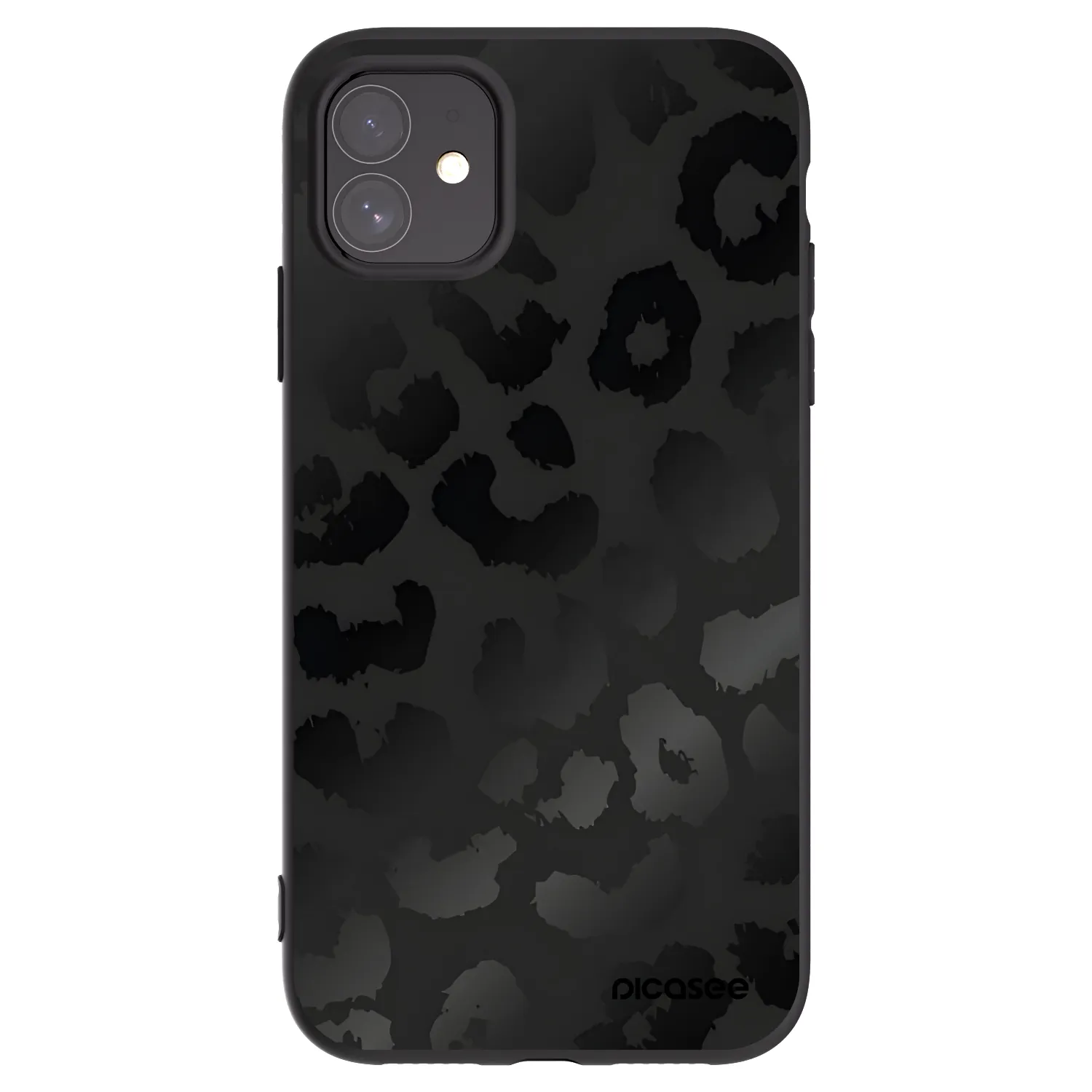 Picasee Μαύρη θήκη σιλικόνης για Apple iPhone 11 - Midnight Leopard
