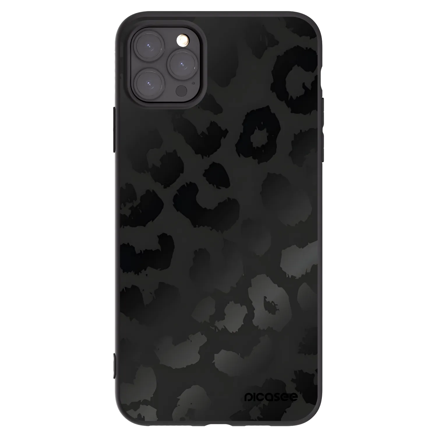 Picasee Μαύρη θήκη σιλικόνης για Apple iPhone 11 Pro Max - Midnight Leopard