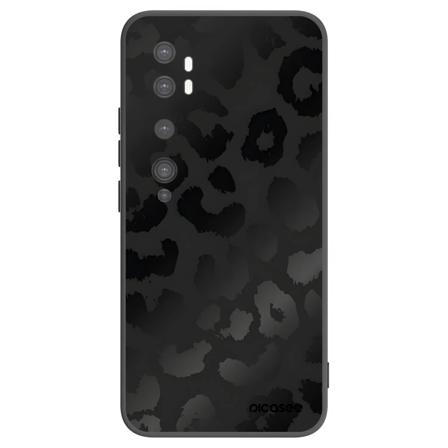 Picasee Μαύρη θήκη σιλικόνης για Xiaomi Mi Note 10 (Pro) - Midnight Leopard