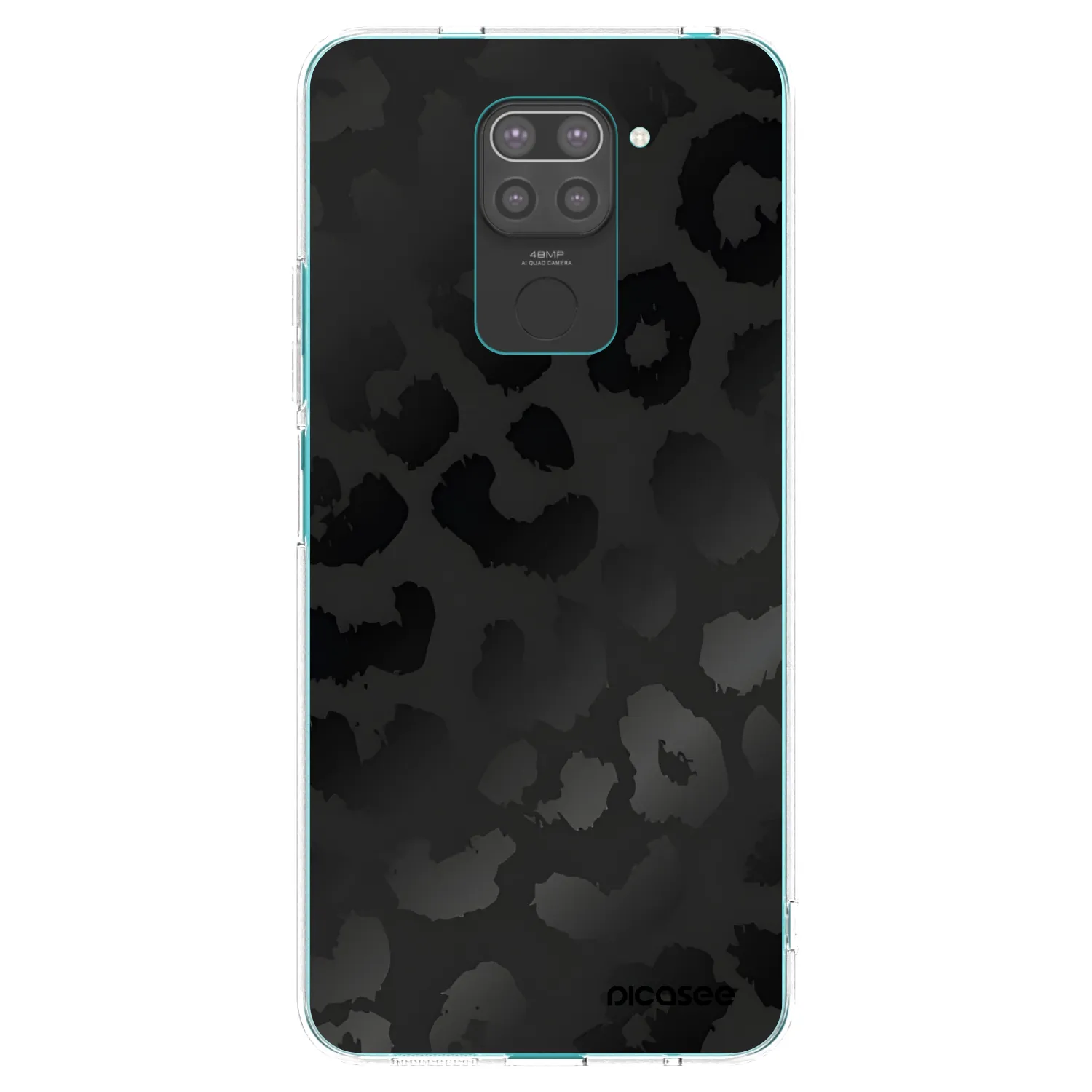 Picasee Μαύρη θήκη σιλικόνης για Xiaomi Redmi Note 9 - Midnight Leopard