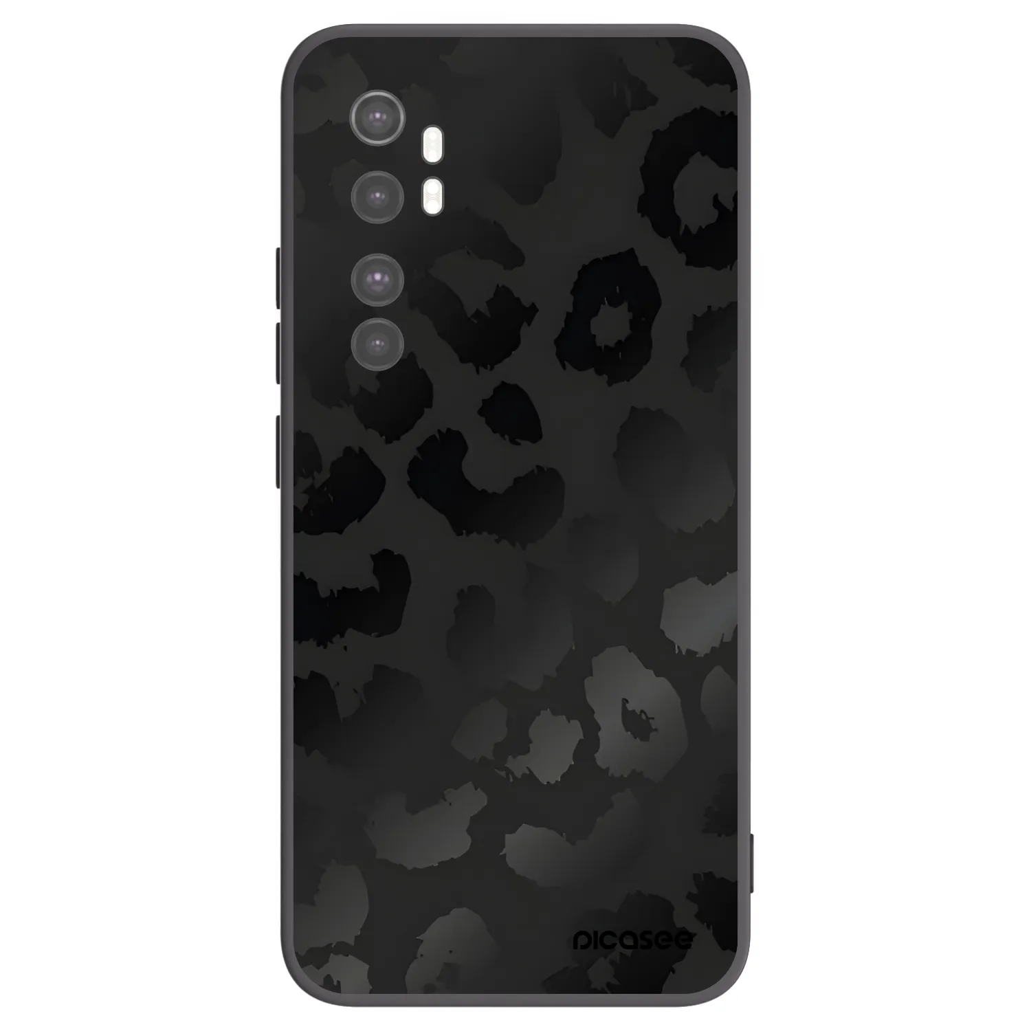 Picasee Μαύρη θήκη σιλικόνης για Xiaomi Mi Note 10 Lite - Midnight Leopard