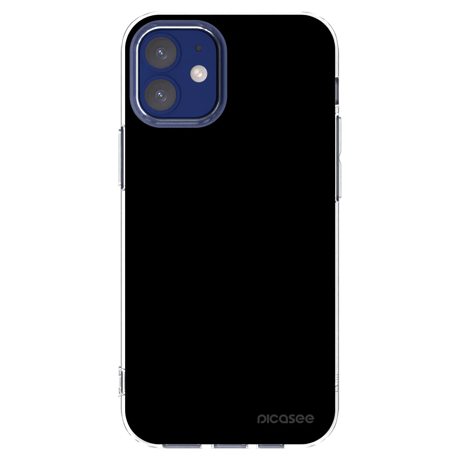 Picasee διαφανής θήκη σιλικόνης Apple iPhone 12 mini - Black Bliss