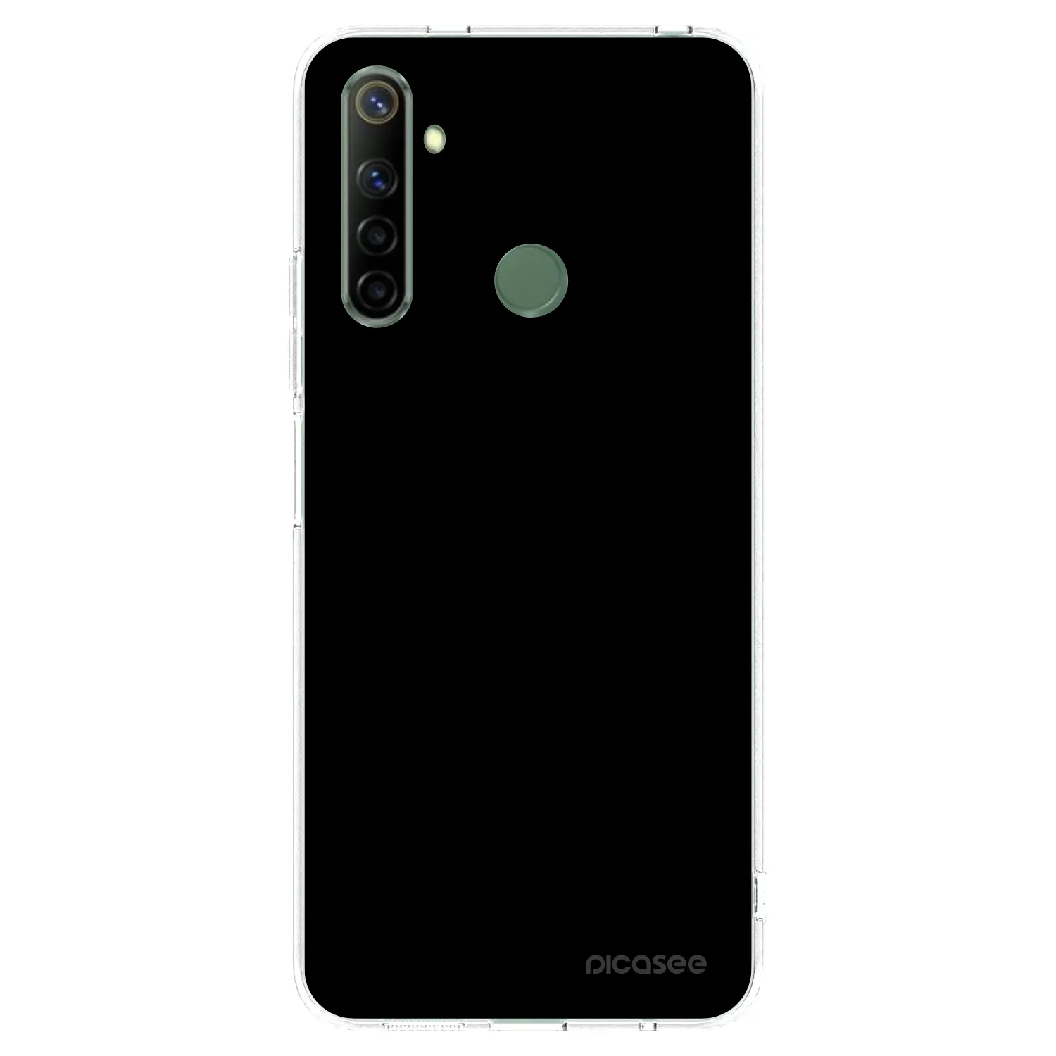 Picasee διαφανής θήκη σιλικόνης Realme 6i - Black Bliss