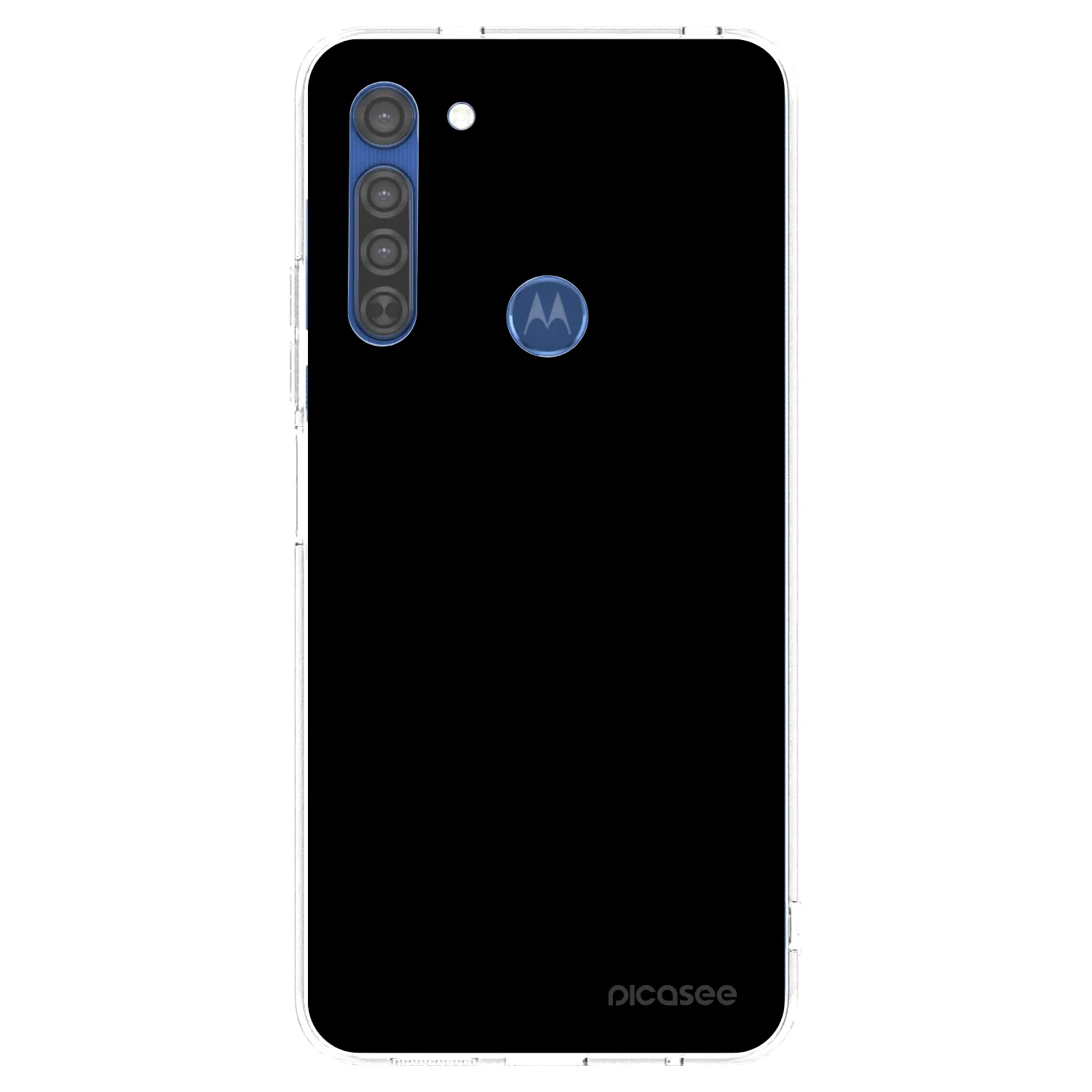 Picasee διαφανής θήκη σιλικόνης Motorola Moto G8 - Black Bliss