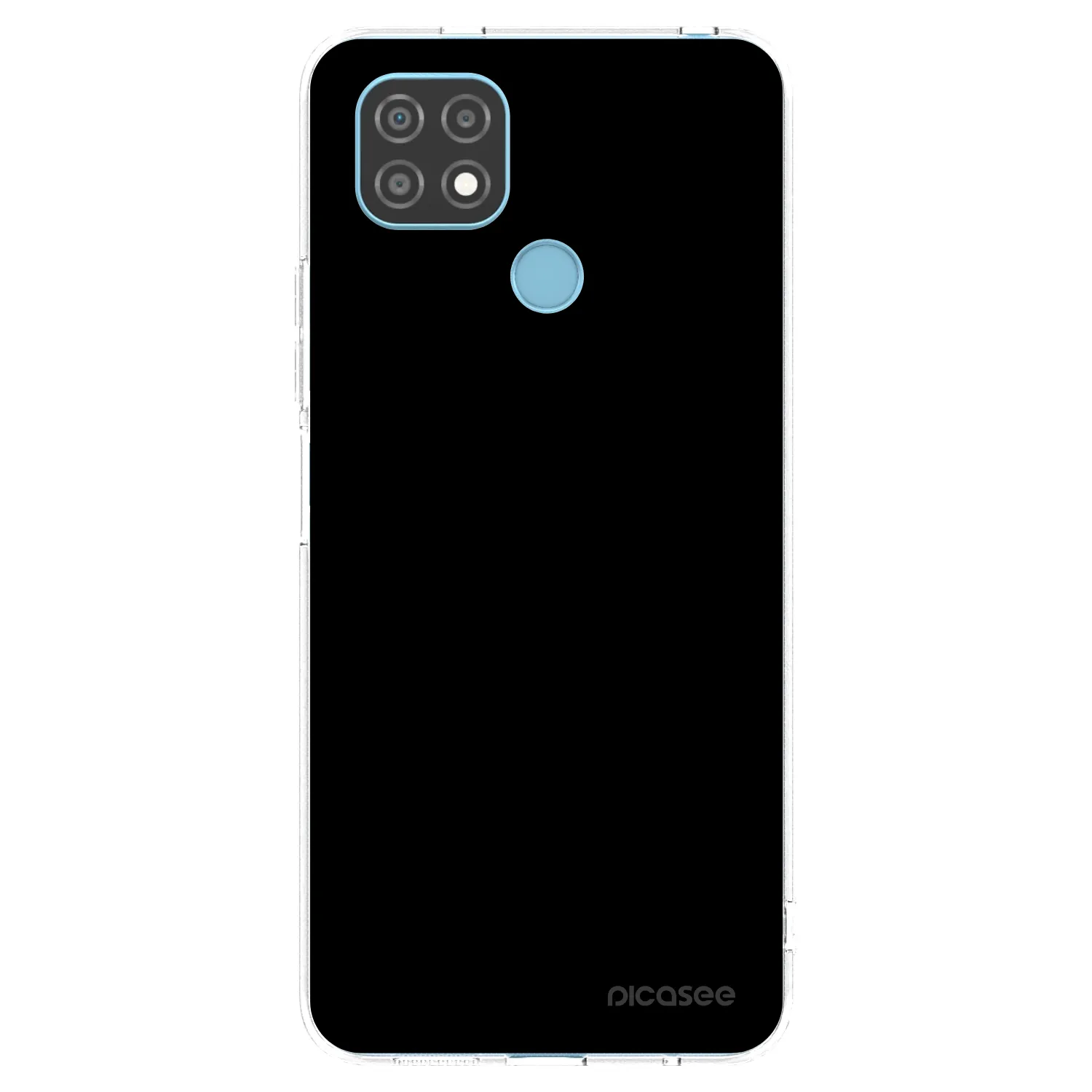 Picasee διαφανής θήκη σιλικόνης Realme C21 - Black Bliss