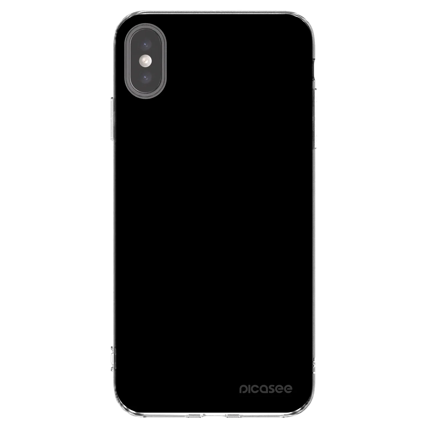 Picasee διαφανής θήκη σιλικόνης Apple iPhone XS Max - Black Bliss