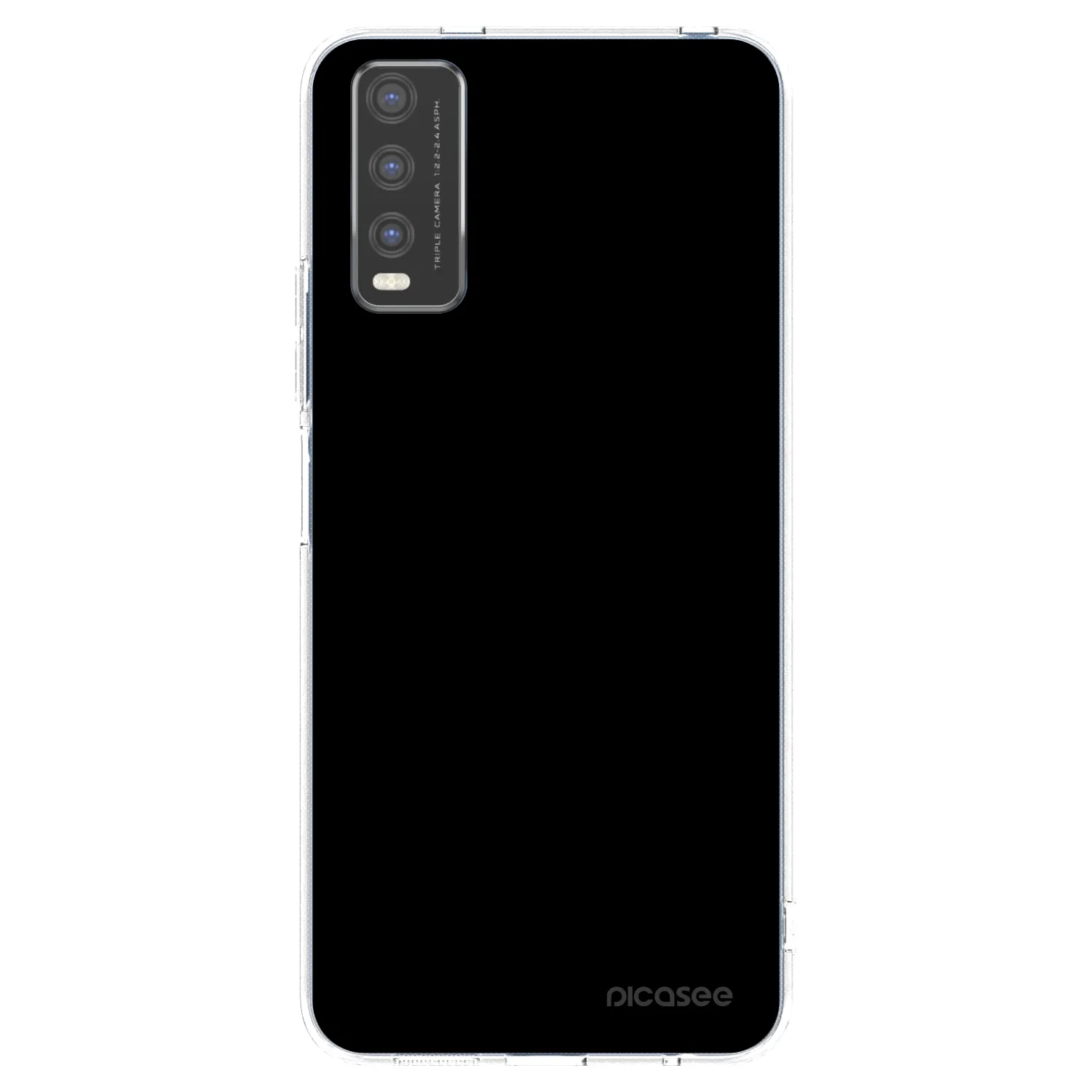 Picasee διαφανής θήκη σιλικόνης Vivo Y20s - Black Bliss
