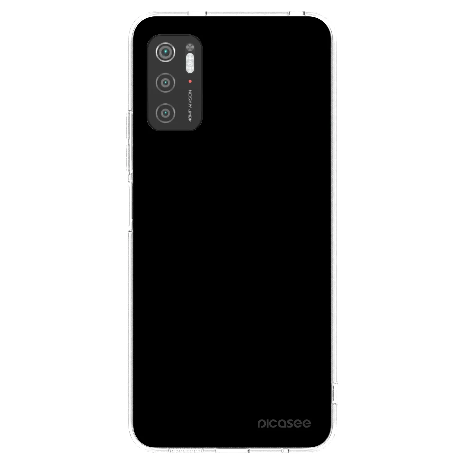Picasee διαφανής θήκη σιλικόνης Xiaomi Poco M3 Pro 5G - Black Bliss