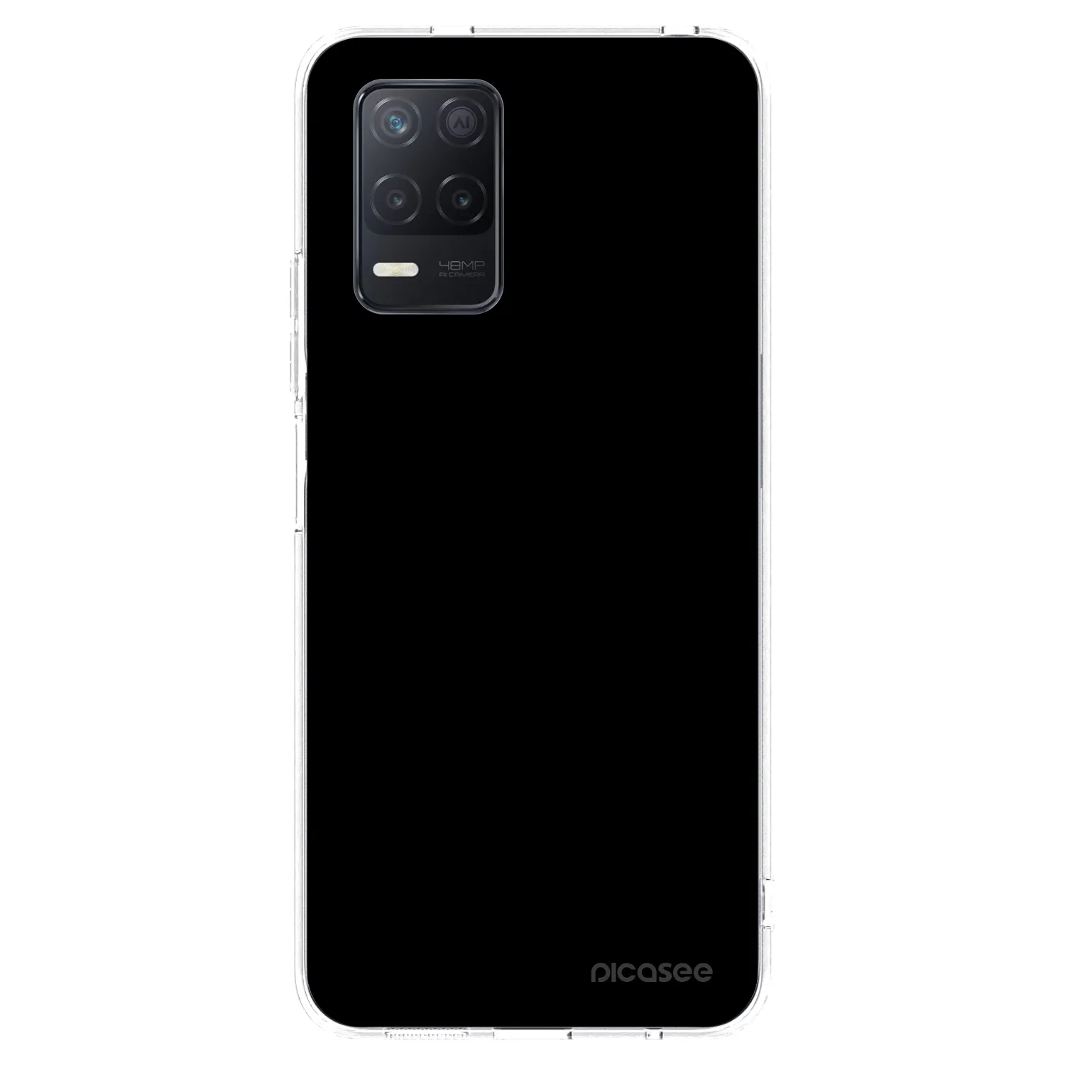 Picasee διαφανής θήκη σιλικόνης Realme 8 5G - Black Bliss