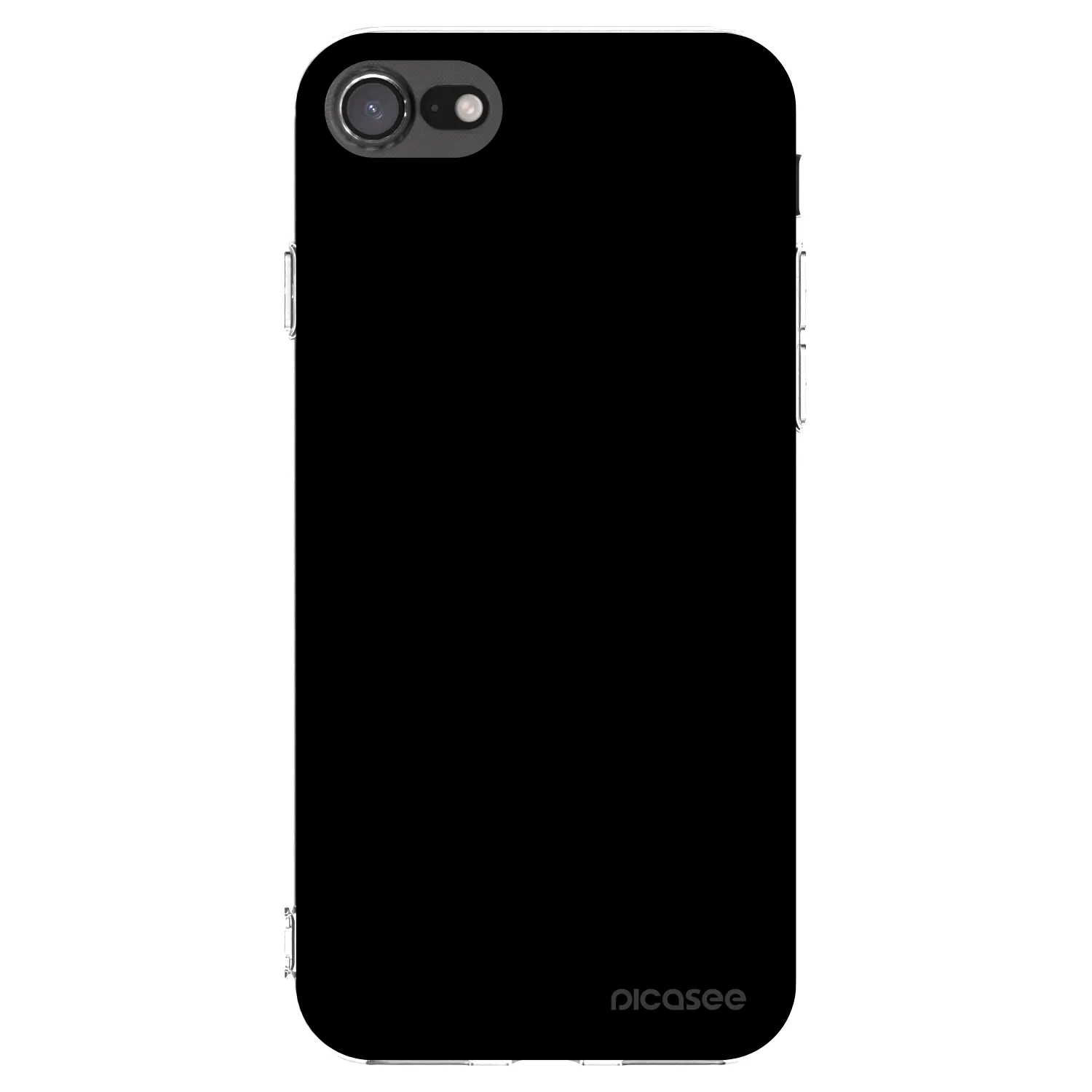 Picasee διαφανής θήκη σιλικόνης Apple iPhone SE 2022 - Black Bliss