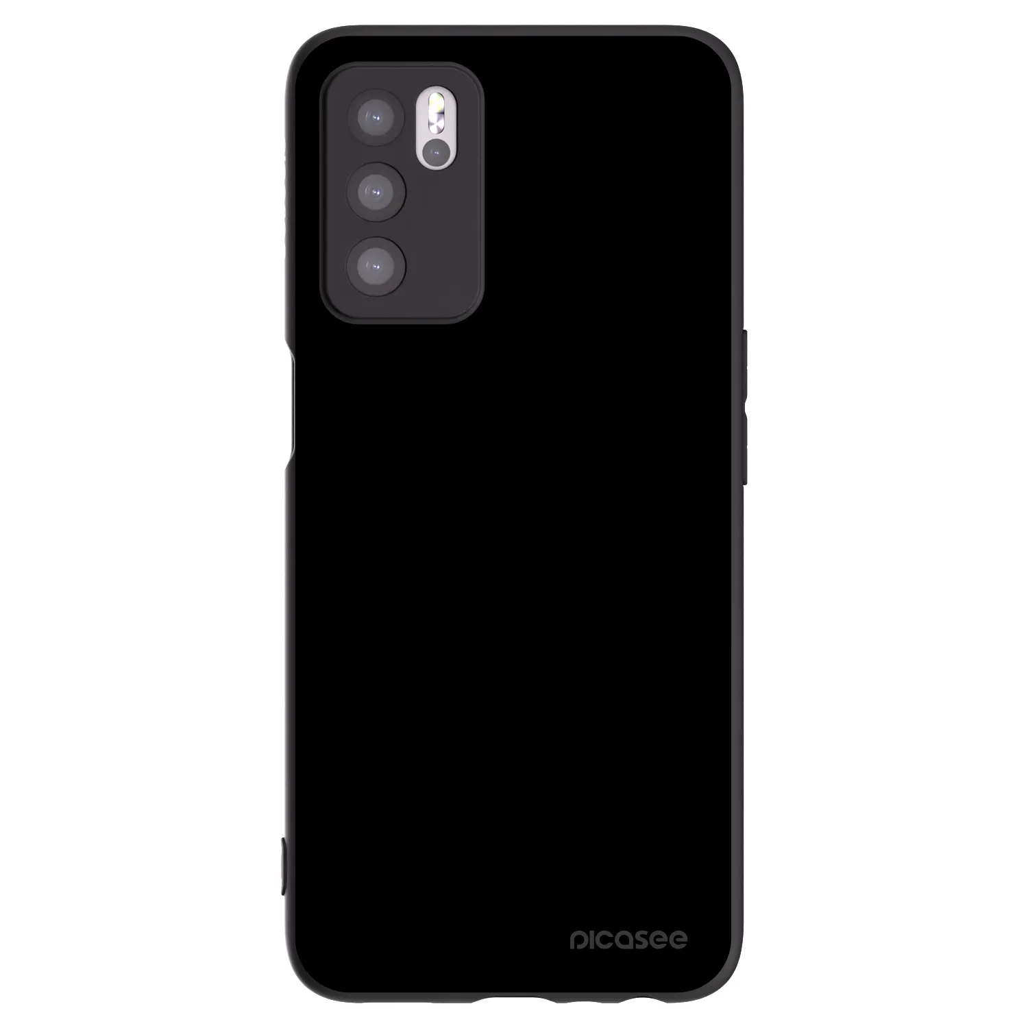 Picasee Μαύρη θήκη σιλικόνης για OPPO A16 - Black Bliss