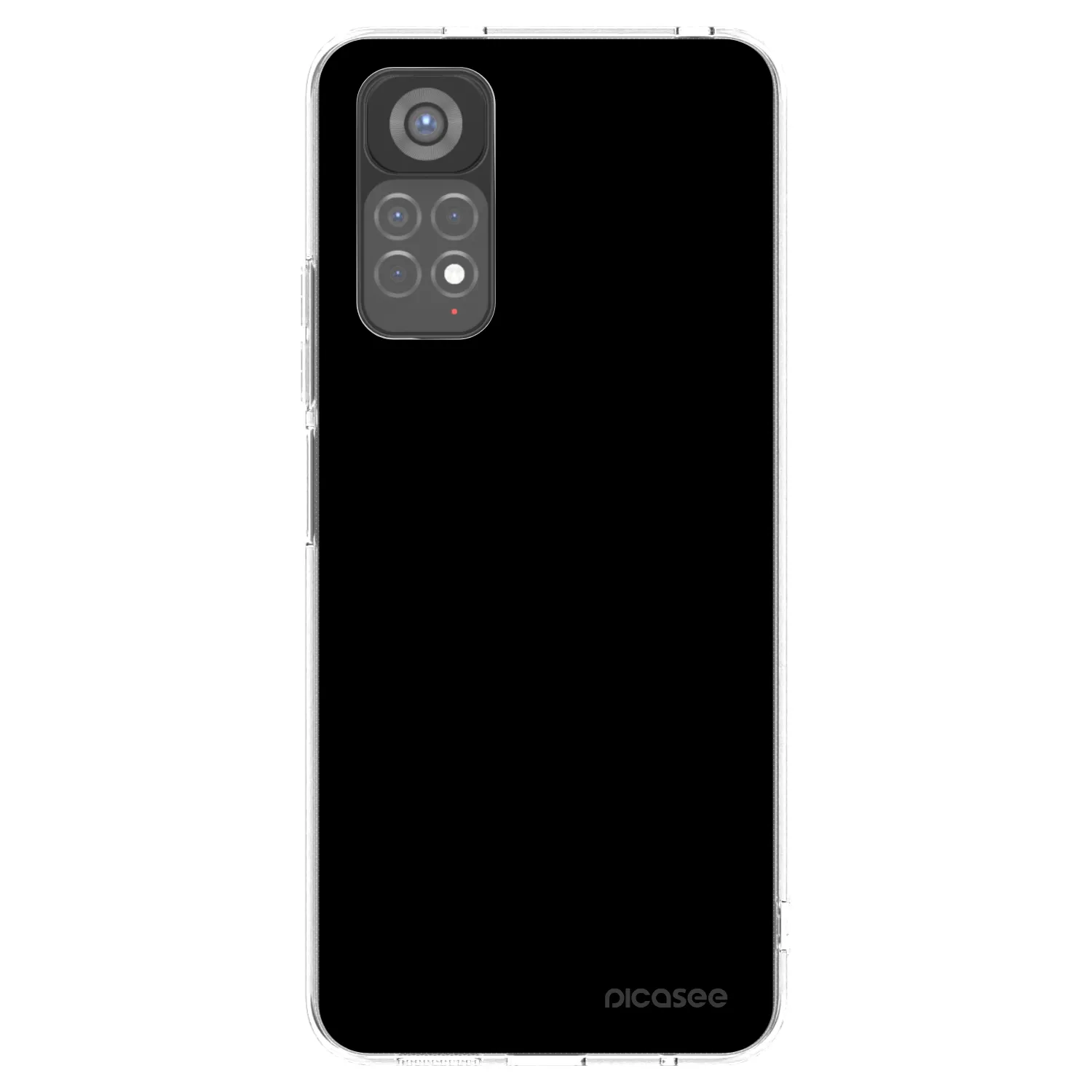 Picasee διαφανής θήκη σιλικόνης Xiaomi Redmi Note 11S 5G - Black Bliss