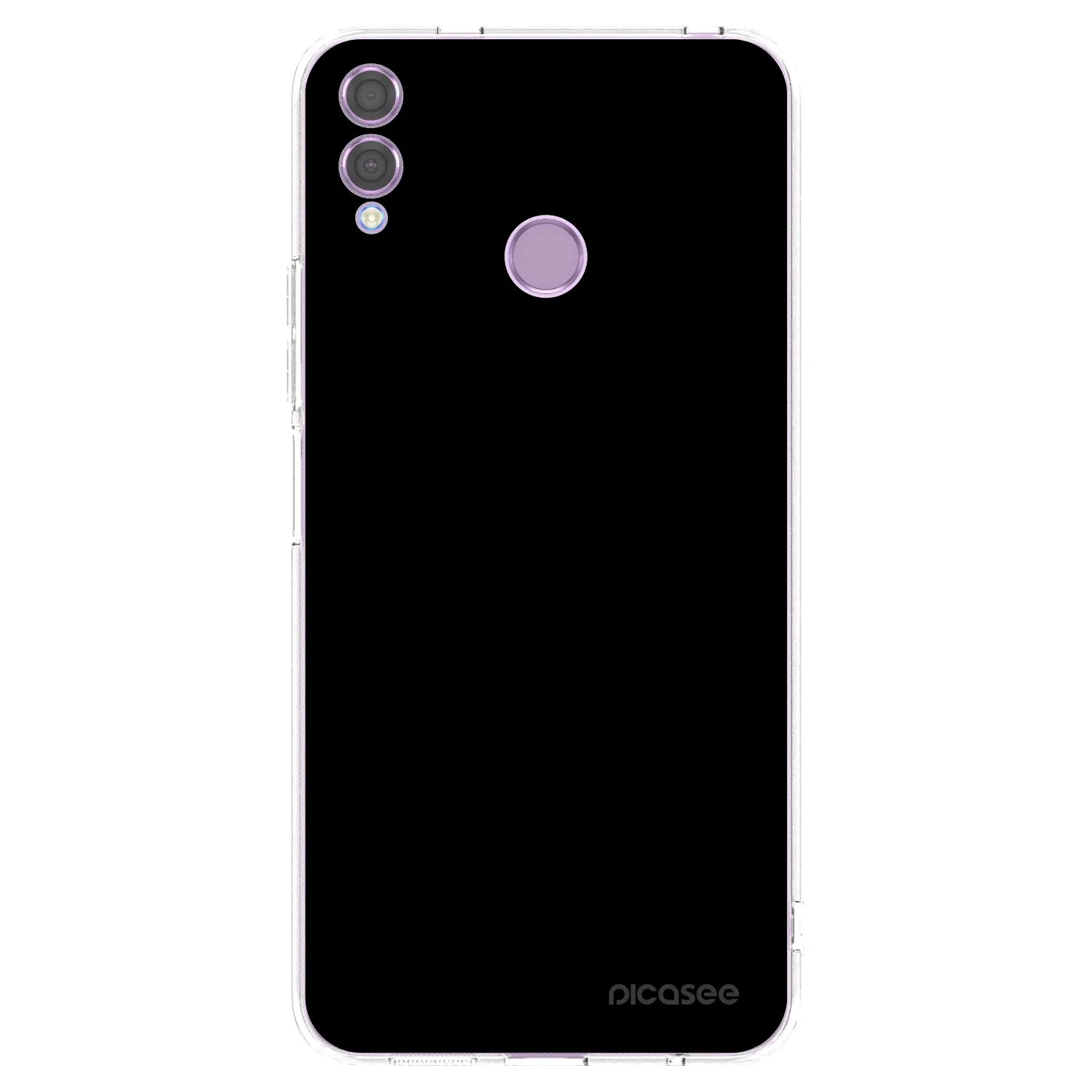 Picasee διαφανής θήκη σιλικόνης Honor 8X - Black Bliss