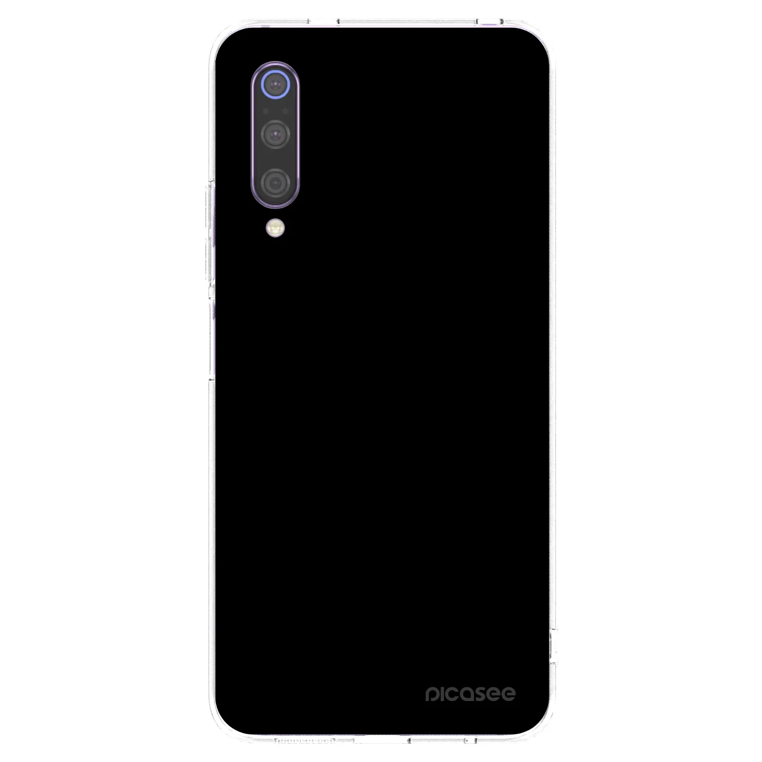 Picasee διαφανής θήκη σιλικόνης Xiaomi Mi 9 - Black Bliss