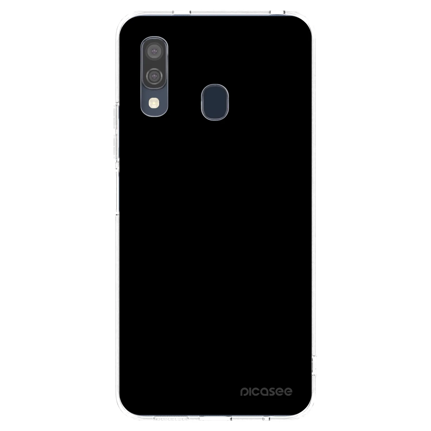 Picasee διαφανής θήκη σιλικόνης Samsung Galaxy A40 A405F - Black Bliss