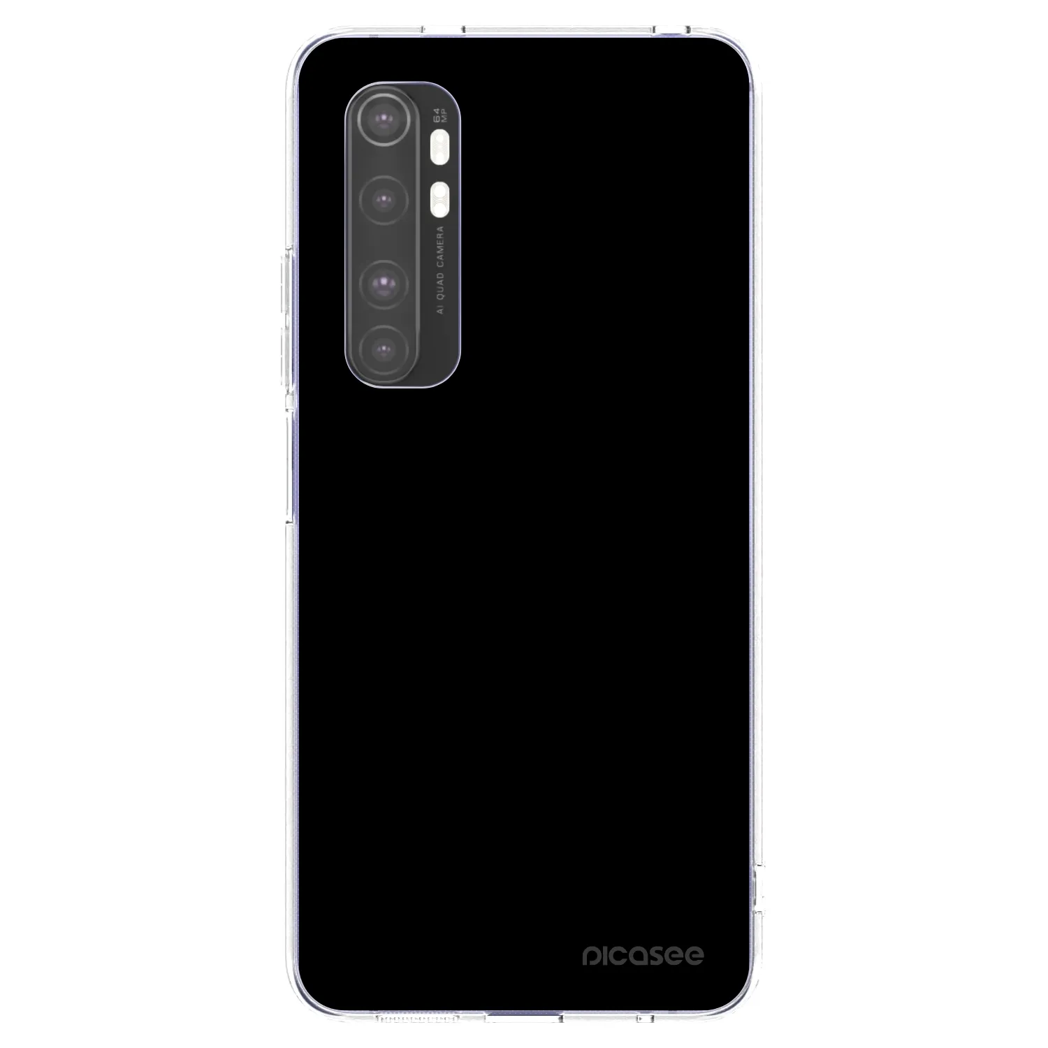 Picasee διαφανής θήκη σιλικόνης Xiaomi Mi Note 10 Lite - Black Bliss