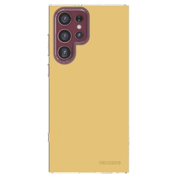 Picasee διαφανής θήκη σιλικόνης Samsung Galaxy S22 Ultra 5G - Canary Crystal