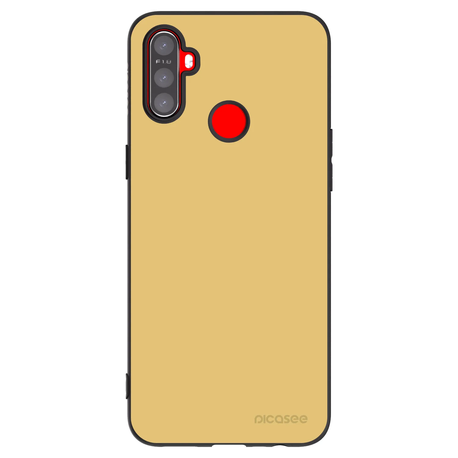 Picasee Μαύρη θήκη σιλικόνης για Realme C3 - Canary Crystal