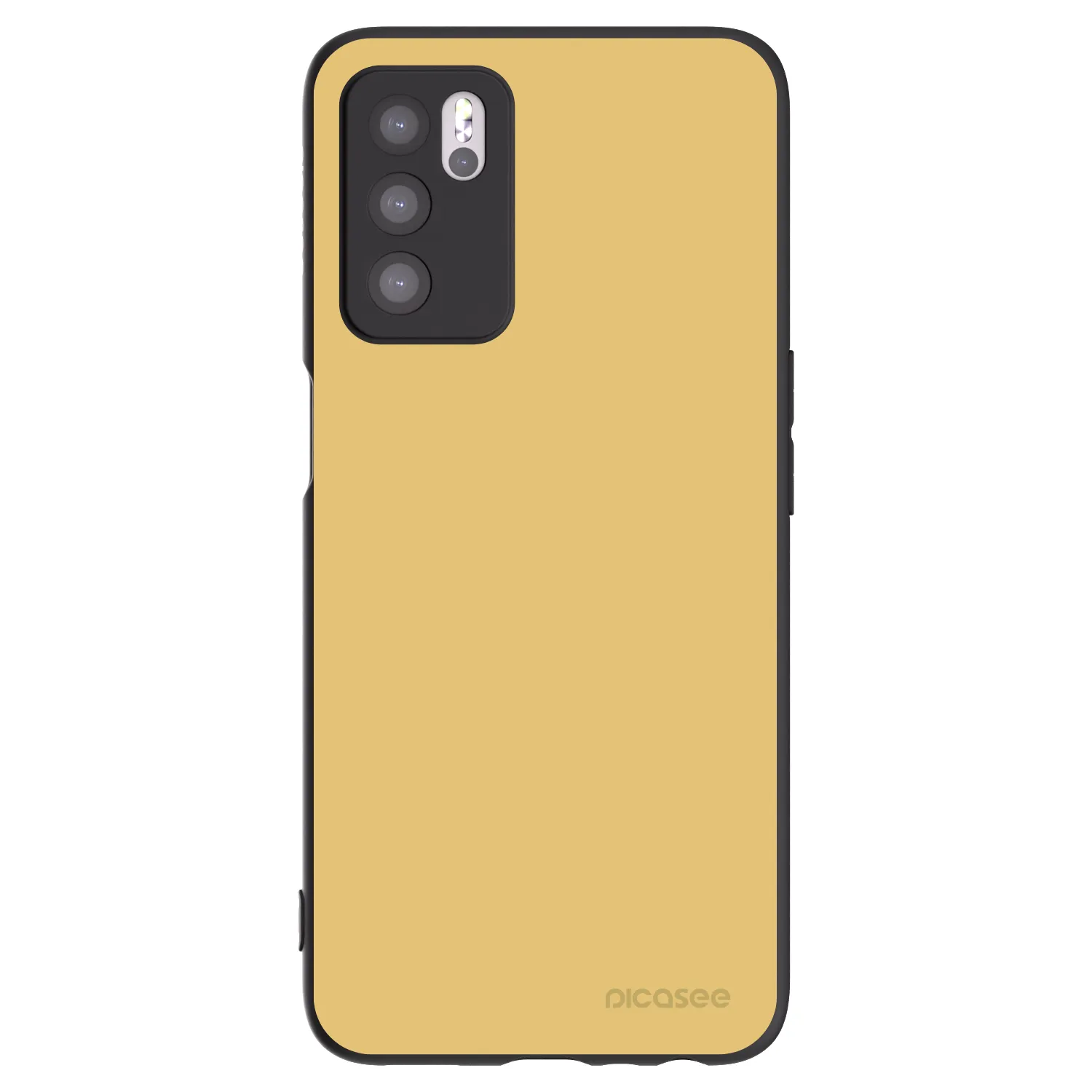 Picasee Μαύρη θήκη σιλικόνης για OPPO A16s - Canary Crystal