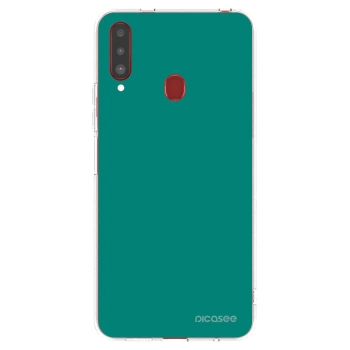 Picasee διαφανής θήκη σιλικόνης Samsung Galaxy A20s - Emerald Mist