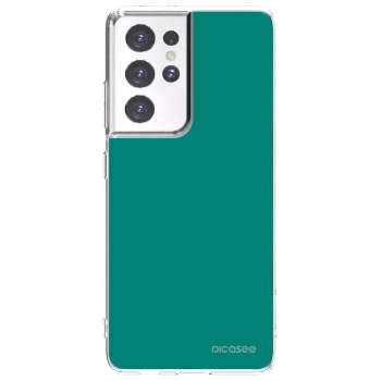 Picasee διαφανής θήκη σιλικόνης Samsung Galaxy S21 Ultra 5G G998B - Emerald Mist