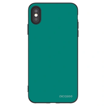Picasee Μαύρη θήκη σιλικόνης για Apple iPhone XS Max - Emerald Mist