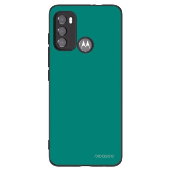 Picasee Μαύρη θήκη σιλικόνης για Motorola Moto G60 - Emerald Mist