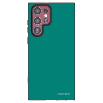 Picasee Μαύρη θήκη σιλικόνης για Samsung Galaxy S22 Ultra 5G - Emerald Mist