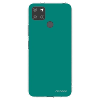 Picasee διαφανής θήκη σιλικόνης Realme C21Y - Emerald Mist