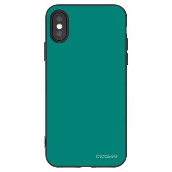 Picasee Μαύρη θήκη σιλικόνης για Apple iPhone X/XS - Emerald Mist